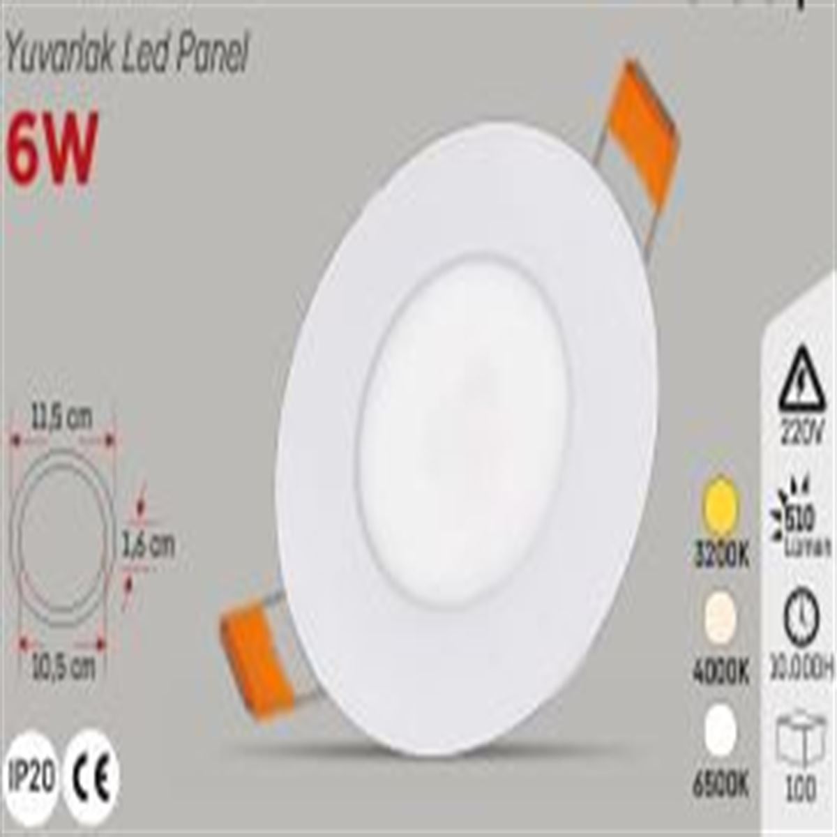 YCL EKO 6W.S.A.YUVARLAK PANEL G.IŞIĞI 1